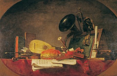 音楽の属性、1765 作： Jean Baptiste Simeon Chardin